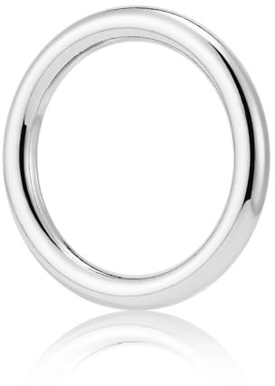 QIUTIMIY 15 Stück nahtlos geschweißte O-Ringe aus Metall,Mehrzweck-O-Ring-Hardware zum Basteln,Hundehalsband,Makramee-Ringe,Silber,38 mm