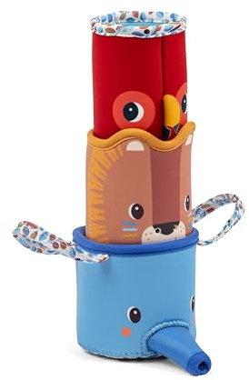 LILLIPUTIENS, Jack Set mit 3 Badebechern, Badespielzeug, ab 6 Monaten | Badespielzeug für Babys, Neoprenbecher zum Spielen in der Badewanne, lässt Wasser auf verschiedene Arten ablaufen