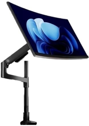 Monitor Arm, Heavy Duty Single Monitor Desk Mount For 17-49Inch Screens, Holds Up To 44Lbs, Gas Spring Adjustable, 75/100Mm,Black