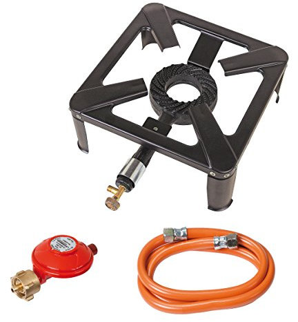 Rothenberger Industrial Réchaud à gaz 4 Pieds Plaque de Cuisson Mobile pour l'extérieur Noir