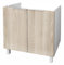 BERLIOZ CREATIONS CE8BF Spülenunterschrank für Küche, aus Esche, 80 x 52 x 83 cm, 100 Prozent französische Herstellung