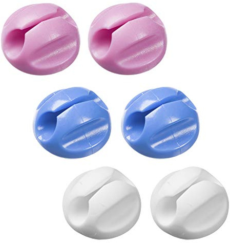 D-Line EU/CTBASE002 Kabelhalter Pink/White/Blue 6 Stück