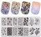 Beautybigbang Nagel Stamping Schablone Nail Art Plate Maniküre Floral Blumen Blätter Rose Schmetterling XL-022
