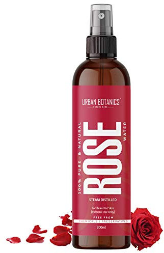 UrbanBotanics® Pure & Natural Rose Water/Skin Toner - 200ml - Steam Distilled - Gulab Jal - Organic - Chemical Free