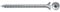 fischer - Vis à bois PowerFast II 4,5x40 Tête fraisée, empreinte TX, zingué blanc, filetage total/Boite de 500