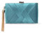 zebrum Damen Abend-Clutch, Designer-Handtasche, Handtasche, Dame, Party, Hochzeit, Clutch-Geldbörse, Elegante Quaste, Seeblau