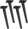 4 Pcs Pieds de Meubles en Métal,Pieds de Table Obliques Cône,Pattes de Support de D'armoire en Fer,Remplacement de Jambes de Canapé pour Cabinet Chevet,Tables Basses,avec Vis,Noir (50cm/19.7in)