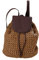 ShopINess Damen Stroh Rucksack Strandtasche (Kamel)