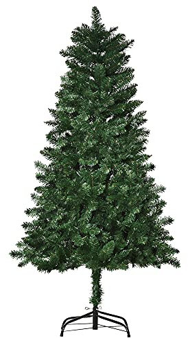 HOMCOM Sapin de Noël Artificiel 150H cm 454 Branches épines Imitation Nordmann Grand réalisme Vert