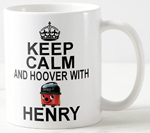 CPS DEZIGNZ Keep Calm and Hoover with Henry ≈ Mug ≈ Fun numatic Vacuum Cleaner Mugs for Cleaning Company Owner or Worker - Keep Calm & Carry On Style Christmas Birthday Secret Santa Gifts