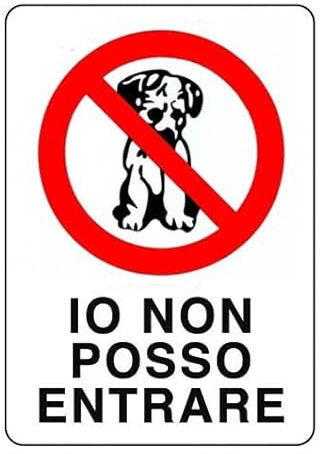 Hongu 1pz CARTELLI SEGNALI PVC 20X30CM PLASTICA IO Non Posso Entrare