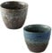 Asayu Japan Hand Painted Glazed Ceramic Tea Cups Set of 2, 6.7oz (200ml), Made in Japan Traditional Mino Ware Pottery Glass for Hot and Cold Drinks - 2PCS Mino Glaze Tea Cup Set
