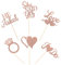 36 Stück He Asked She Said Yes Tortendeko Geburtstag She Said Yes Cake Topper Glitzer Tortendeko Diamantring Kuchendeckel Muffin Dekoration für Hochzeit Verlobung Braut party Dekorationen Roségold