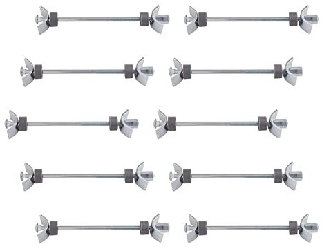 GEFONG Pernos de Conector de la Encimera M6 Longitud 150mm Acero Galvanizado Muebles de Cocina Tornillos de Conexión para Unión Reprimición y Fijación 10 Piezas