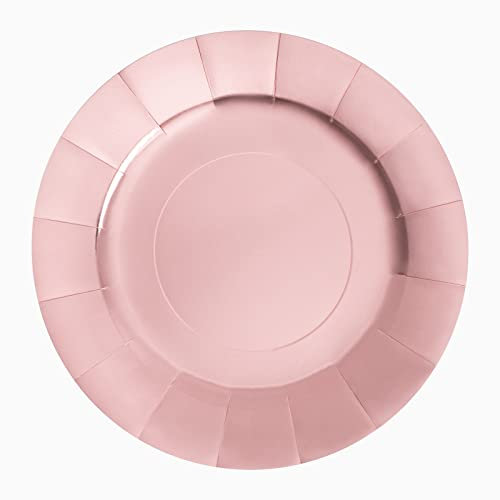 Horeca Collection 2 pezzi - Sottopiatto monouso cartone Ø 33 cm 33 cm oro rosa. Sottopiatti biodegradabili Natale, 100% riciclabili celebrazioni ed eventi.