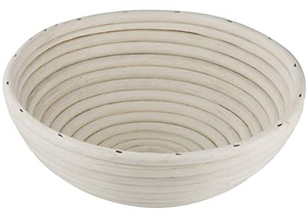 Zenker Cesta de fermentación redonda de 22 cm de diámetro – Cesta de fermentación de ratán natural para pan casero – Suministra oxígeno a la masa para panes sueltos y aireados