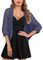 Gyabnw Bolero Shrug Women UK Crochet Cardigan Summer Short Sleeve Jacket Cover-Up Weddings Events Navy Blue