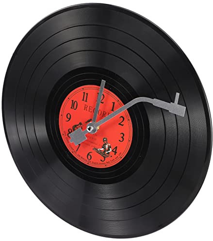 Veemoon Schallplatten-wanduhr Schlafzimmer Wanduhr Hängende Wanduhren Schlafzimmer-wanduhr Musik Bürobedarf Die Büroeinrichtung Musik-Vinyl-Uhr 3D Graffiti Abspielgerät Plastik