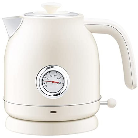 FairUo Kettles, Glass Kettle, 1.7L Temperature Control Kettle with Led Light, 2 Hours Warm Keep Cordless Water Boiler, Auto Off, 100% Bpa Free Water Kettle for Coffee, Tea, Espresso/Beige/20*18*25Cm
