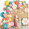 161Stück Boho Gänseblümchen Luftballon Girlande Macaron Pastell, Gelb Rosa Türkis Luftballon Party Dekoration Mädchen Daisy Banner Latex Ballons für Babyparty Baby Shower Geburtstag Hochzeits Deko