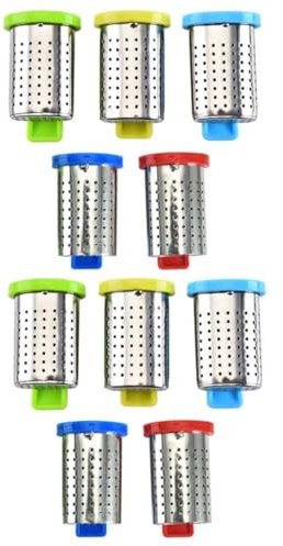HOMSFOU Tee-Ei 10 Stk Sieb Perkulatoren Filter Untertasse Rostfreier Stahl