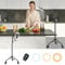 LUXSURE 10 Ring Light with Tripod Stand & Phone Holder Tall 175cm/69'', Movable Overhead Phone Mount with Casters, Overhead Tripod with Light for Cooking/Live Stream/Video Recording/Photography