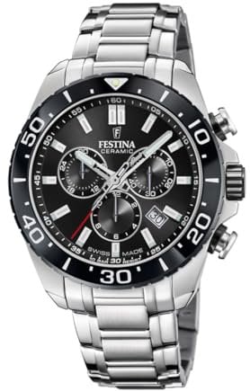Festina Chronographen Chrono Swiss Made Black