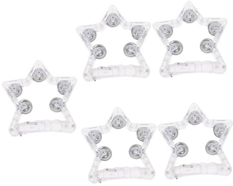 Vaguelly 5St Pentagramm Kinderspielzeug Jingle-Stick-Shaker Requisiten für die Tanzfläche Lärmerzeuger für Sportveranstaltungen Handheld Tambourin LED die Glocke rütteln a1 Plastik