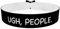 Ugh, People. schwarz Stoffarmband - Armband mit englischen Sprüchen - Handgemacht und wasserfest - Verstellbar - Einzigartiges Geschenk für Frauen und Männer - Festival Accessoire