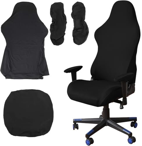 ANBWEHR Lot de 8 housses de chaise de gaming avec accoudoirs, housse de dossier de chaise, housse de siège pour ordinateur, Dx Racing, PC