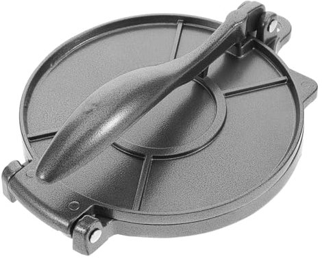 UTHCLO 1pc Tortilla Presser Italian Cookie Press Mini Waffle Maker Tortilla Maker Electric Quesadilla Press Roti Press Cast Iron Flour Press Wooden Squeezer Aluminum Alloy