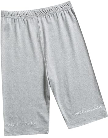 ANHATUIV Women Pyjamas Shorts Ladies Yoga Leggings Summer Lightweight Sleeping Bottoms Slim Fit Gym Running Shorts Casual Stretchy Pyjama Pants Grey