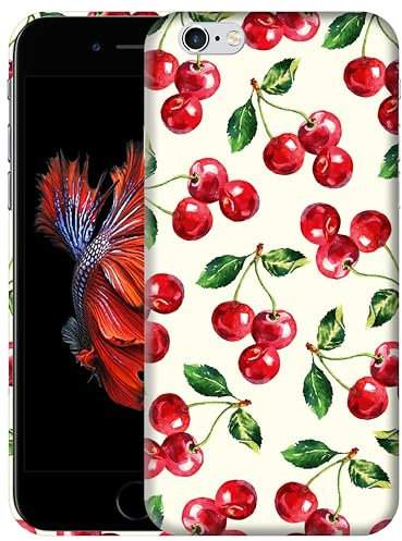 GlamCase for iPhone 6 Plus / 6s Plus, iPhone 6 Plus / 6s Plus Case - Cherry Watercolor Pattern Printed Slim Fit Cute Plastic Hard Protective Designer Back Case / Cover for iPhone 6 Plus / 6s Plus