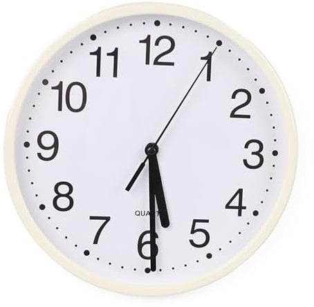 DIVCHI Wall Clock Silent & Non-ticking Modern Battery Operated Digital Quiet Sweep Office Home School Kitchen Decor Clocks (White)