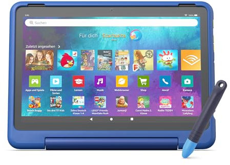 Amazon Fire HD 10 Kids Pro-Tablet + Amazon Kinderfreundlicher Tablet-Eingabestift mit Halteband