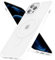 oakxco Magnetic Case for iPhone 12 Pro Max Phone Case Compatible with Magsafe, Slim Thin Clear Hard Shell Plastic & Silicone Rubber Bumper, Transparent Cute Mag Safe Cover for Women Girls, White