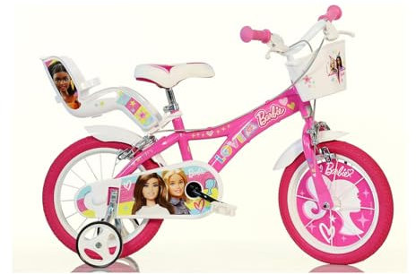 DINO BIKES Kinderfahrrad Barbie 14 Zoll für Mädchen 95-115 cm 614G-02BA