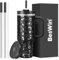 40 oz Tumbler with Handle and Straw, 2 Lids (2 in 1 & Leakproof Lid) - Vacuum Insulated Stainless Steel Double Wall Water Bottle Travel Mug - Holiday Gifts for Women Men - Black Leopard
