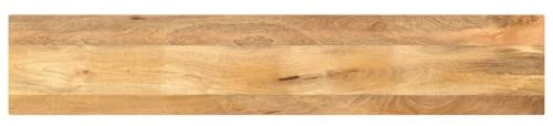 vidaXL Tischplatte, Holzplatte für Esstisch Couchtisch, Massivholzplatte Rustikales Design, Ersatztischplatte, 160x40x2,5cm Rechteckig Massivholz Mango