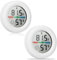 ALLOMN Raumthermometer, 2Pack Innenthermometer Hygrometer Mini Digital Temperatur Feuchtigkeitsmessgerät Messgerät Monitor LCD-Anzeige Celsius für Zuhause Gewächshaus Baby Büro Garten Keller (Weiß)