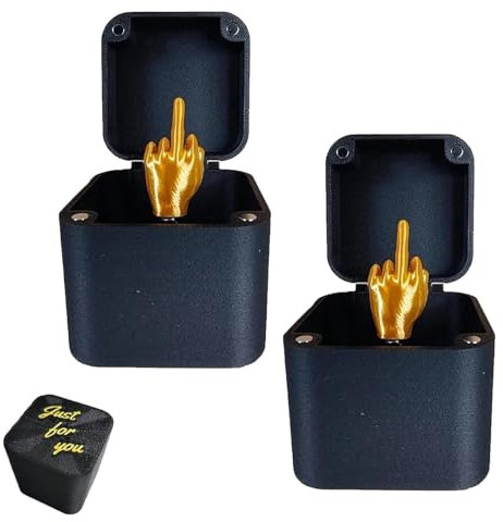 PGSLPH Doigt D'honneur Dans une Boîte, Coffret Cadeau Surprise pour Doigt D'honneur, Cadeau Amusant de Noël, pour Décoration de Bureau, Cadeau de Décoration pour la Maison (2PCS)