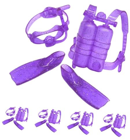 ifundom 5 Sets Tauch-Schwimmset Puppenkleidung Badeanzug Strand-Thema Puppen Taucheranzug mit Flipper Zubehör