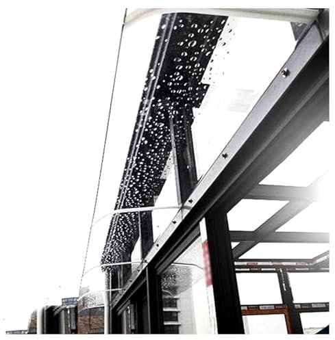 Outdoor Door Canopy Awning Patio Rain Shelter Cover Transparent Polycarbonate Water and Rain Resistant Sunshade Shelter 3.5mm Thickness for Protection 50x80cm/20x31in 1PC