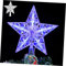 Zerodeko LED Weihnachtsbaumspitze Stern Licht Leuchtender Christbaumtopper Batteriebetrieben Für Festliche Weihnachtsdekoration Blaues Licht Kreative