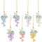 SUNNYCLUE 1 Box 7 Teiliges Telefon Anhänger Handy Anhänger Set Staubschutzstöpsel Charms Handy Charme Frühlingsblume Phones Trailer Glasperlen Phone Gurt Anhänger Staub Stecker Für Frauen Und Erwachse