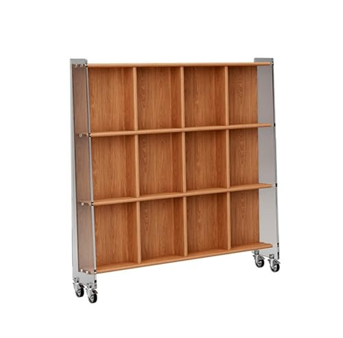 ZENY896V Büroschrank Zeitschriftenständer aus Acryl, Zeitungsständer, Aufbewahrungsregal for den Haushalt, einfaches Bilderbuchregal for den Boden Modernes Büromöbel(Bruin)