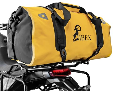 ZIEGER Gepäckbrücke kompatibel mit Ducati DesertX Silber mit Schnorr DuffleBag in gelb Ducati DesertX von Baujahr 2022 bis Baujahr 2023 gelb