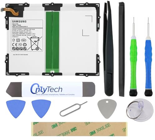 OnlyTech - Batteria di ricambio premium per Samsung Galaxy Tab A 10.1 2016 SM-T580 / T585-7300mAh - Qualità identica a EB-BT585ABE con kit di riparazione 10 strumenti
