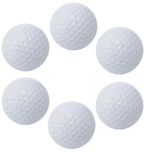 Esforzarse 6 Stück Match Golfbälle, 42mm Golfball, Weich Golf Trainingsbälle für Indoor oder Outdoor Training, Hochleistungs-Golfbälle, Golf Bälle, Übungs Golfbälle-Weiß