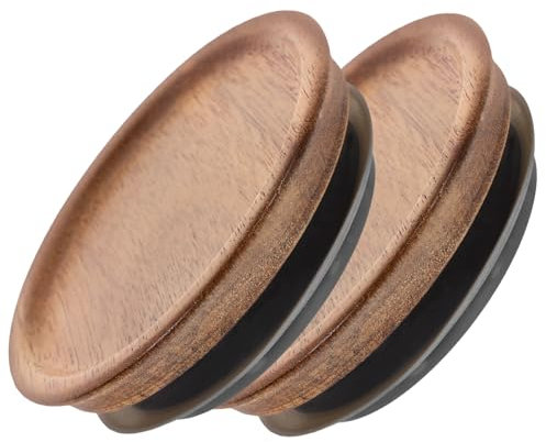 HOLIDYOYO 2stücke Deckel Für Flaschen Mit Breiter Öffnung Einmachgläser Mit Holzdeckel Und Silikonring Versiegelte Abdeckungen Für Küchengläser Waschbare Glasdeckel Für Vorratsgläser